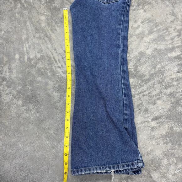 Y2K SQZ Jeans Kids Girls Sz 7 Pockets Blue Cotton Flare 90s Classic Cotton - Picture 14 of 14